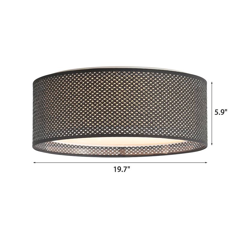 WINGBO 16 inch 3-Light and 20 inch 5-Light Flush Mount Light