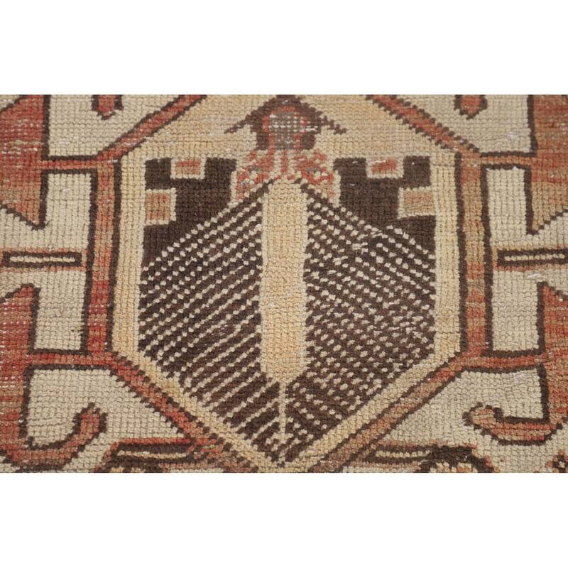 Orange Bakhtiari Persian Vintage Area Rug Hand-Knotted Wool Carpet - 5'1"x 9'10"