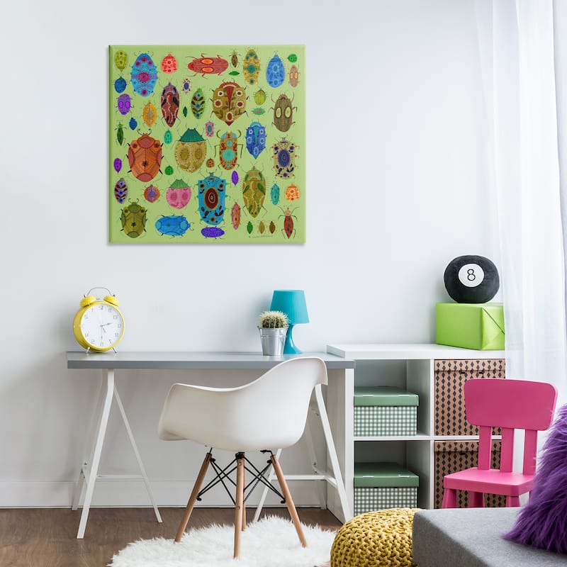 Stupell Flowery Bugs & Insects Canvas Wall Art Design By Kay Widdowson