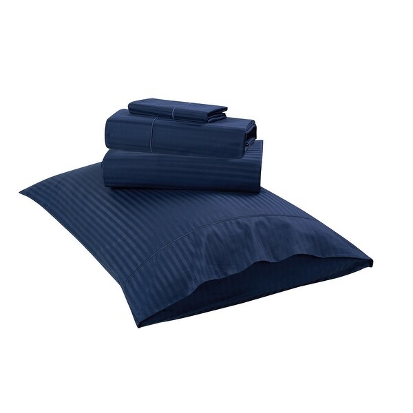 Kathy Ireland 500 Thread Count Damask Stripe Sheet Set with
