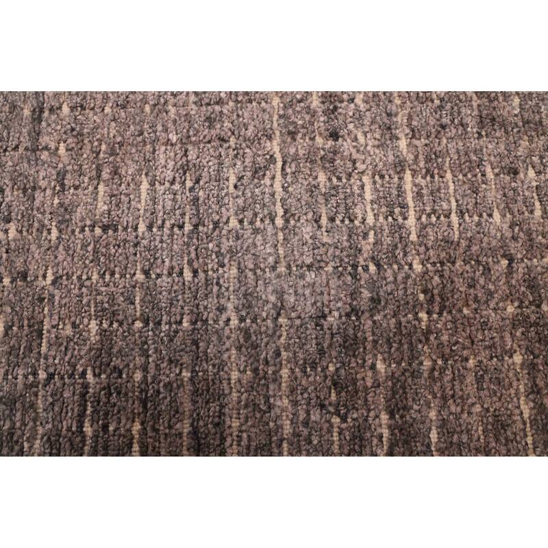 ECARPETGALLERY Hand Loomed Ananda Dark Grey Silk Rug - 4'1 x 6'1