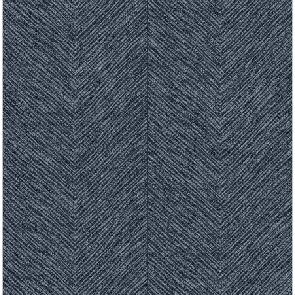A-Street Prints Kallam Indigo Chevron Wallpaper