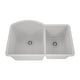 preview thumbnail 8 of 6, Lexicon 32 Inch Platinum Quartz Composite Drop-in Undermount Double Bowl Galaxy White Kitchen Sink LP-7030-W-SO