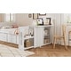 preview thumbnail 28 of 30, Twin Wooden Platform Bed with Trundle, Built-in Study Desk, Storage Shelf & 3 Drawers, Space-Saving Bed for Kids/Teens