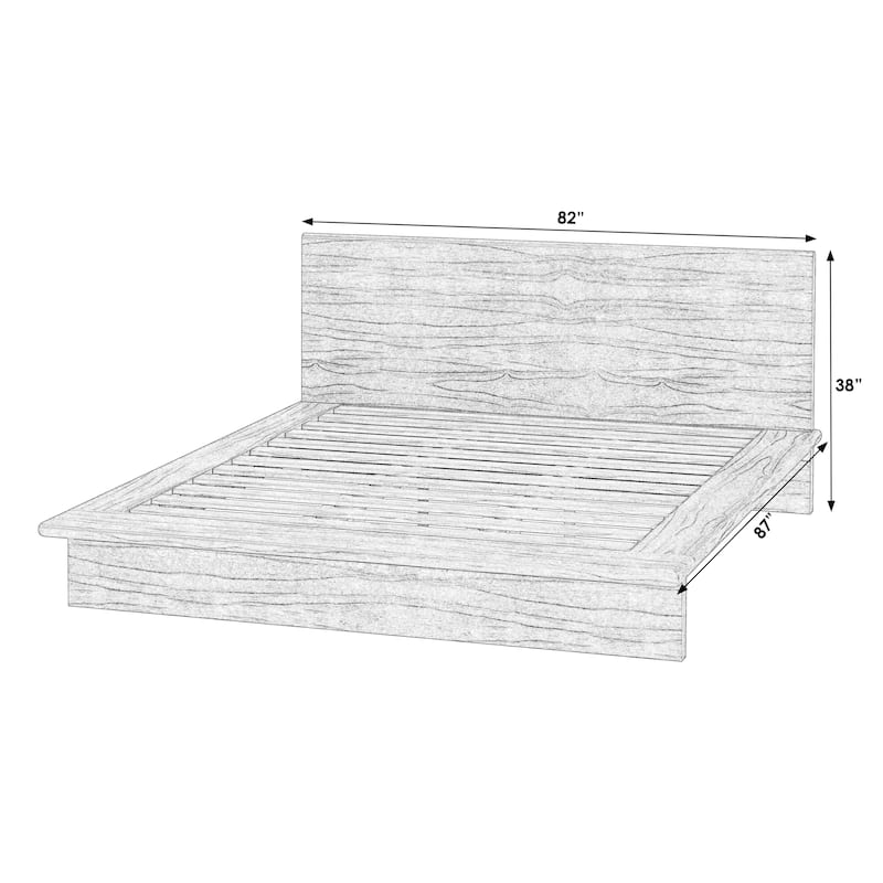 Halmstad Wood Platform Bed
