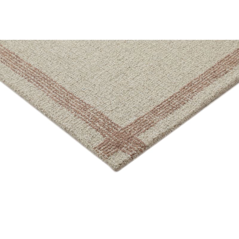 Terra by Obeetee Wander Distressed Border Bisque Rug