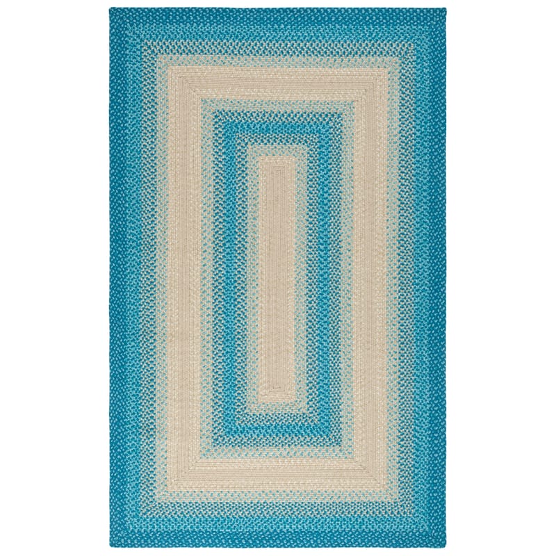 SAFAVIEH Handmade Braided Kita Country Rug - 4' x 6' - Blue/Beige