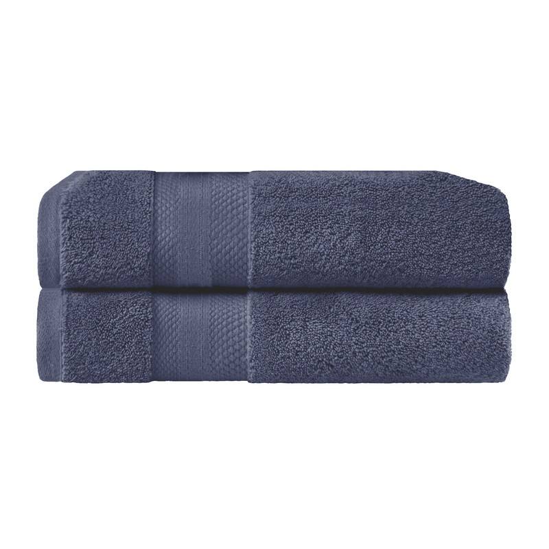 Superior Turkish Cotton Solid Heavyweight Bath Sheet Set of 2