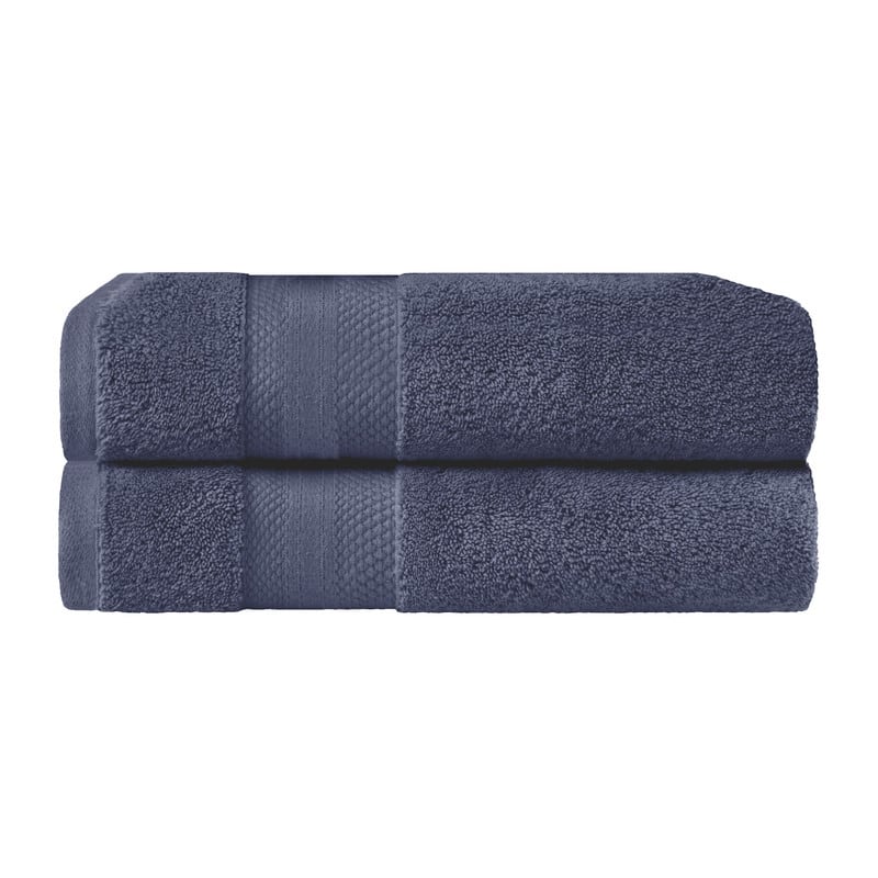 Superior Turkish Cotton Solid Heavyweight Bath Towel Set of 2