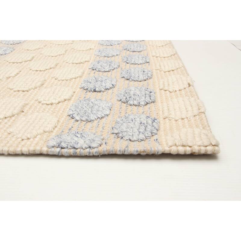 ECARPETGALLERY Braid weave Sienna Cream Wool Rug - 4'11 x 7'9