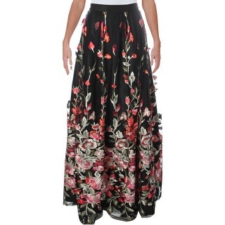 embroidered maxi skirt