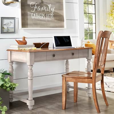 Oaklyn Antique 1-drawer Desk with Charging Station by iNSPIRE Q Classic
