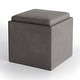 preview thumbnail 18 of 83, WYNDENHALL Townsend 17 inch Wide Contemporary Square Storage Ottoman