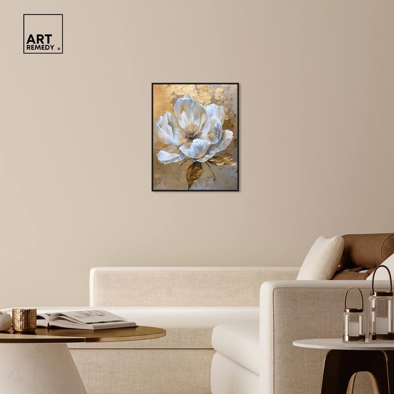 Athenas Flower Canvas Glamorous Feminine Wall Art by Art Remedy