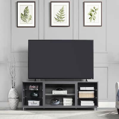 Manhattan Comfort Brighton 60 In. Wire Management Media Cabinet Console