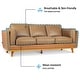 preview thumbnail 6 of 43, MCombo Napa Leather Couch, Leather Sofa