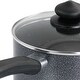 preview thumbnail 5 of 3, 2.5 Quart Nonstick Aluminum Saucepan with Lid in Graphite Grey