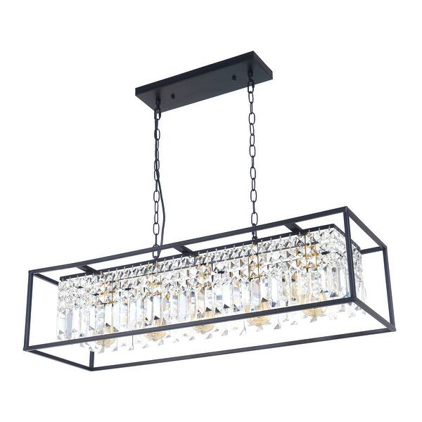 Shop Black Kitchen Island Lighting Linear Dining Room Chandelier