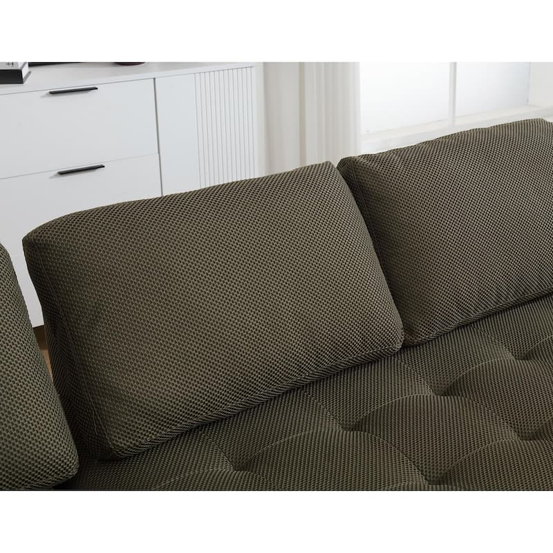 Spacious 6-Seat Modular Combination Sofa - 138.5" U-Shaped Couch for Apartments