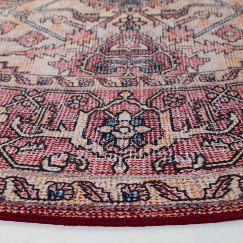 SAFAVIEH Tucson Machine Washable Slip Resistant Lenore Traditional Rug