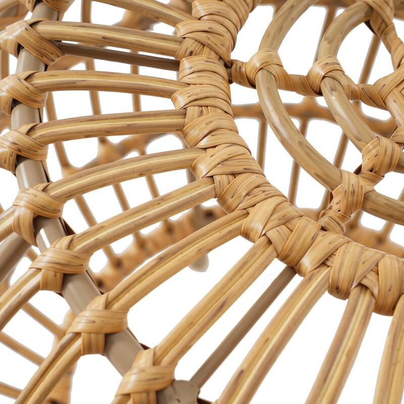 Bohemian Faux Rattan Round Coffee Table