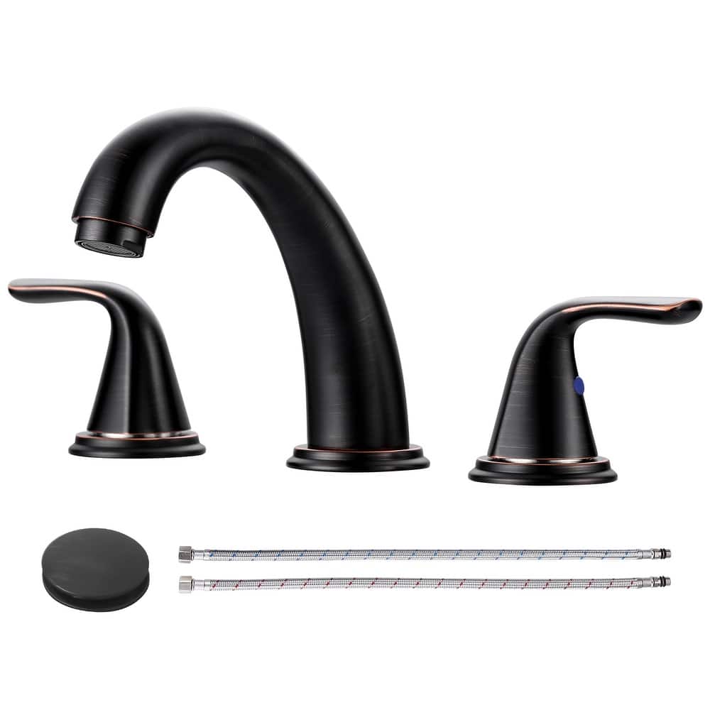 WOWOW Widespread Double Handle Bathroom Faucet