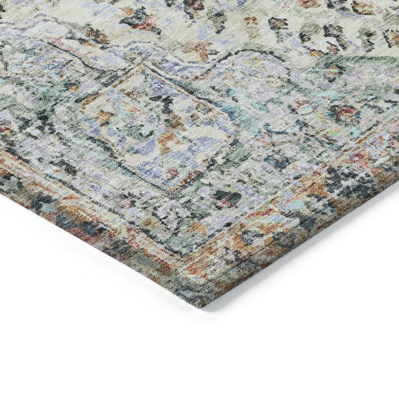 Machine Washable Indoor/Outdoor Traditional Chantille Rug