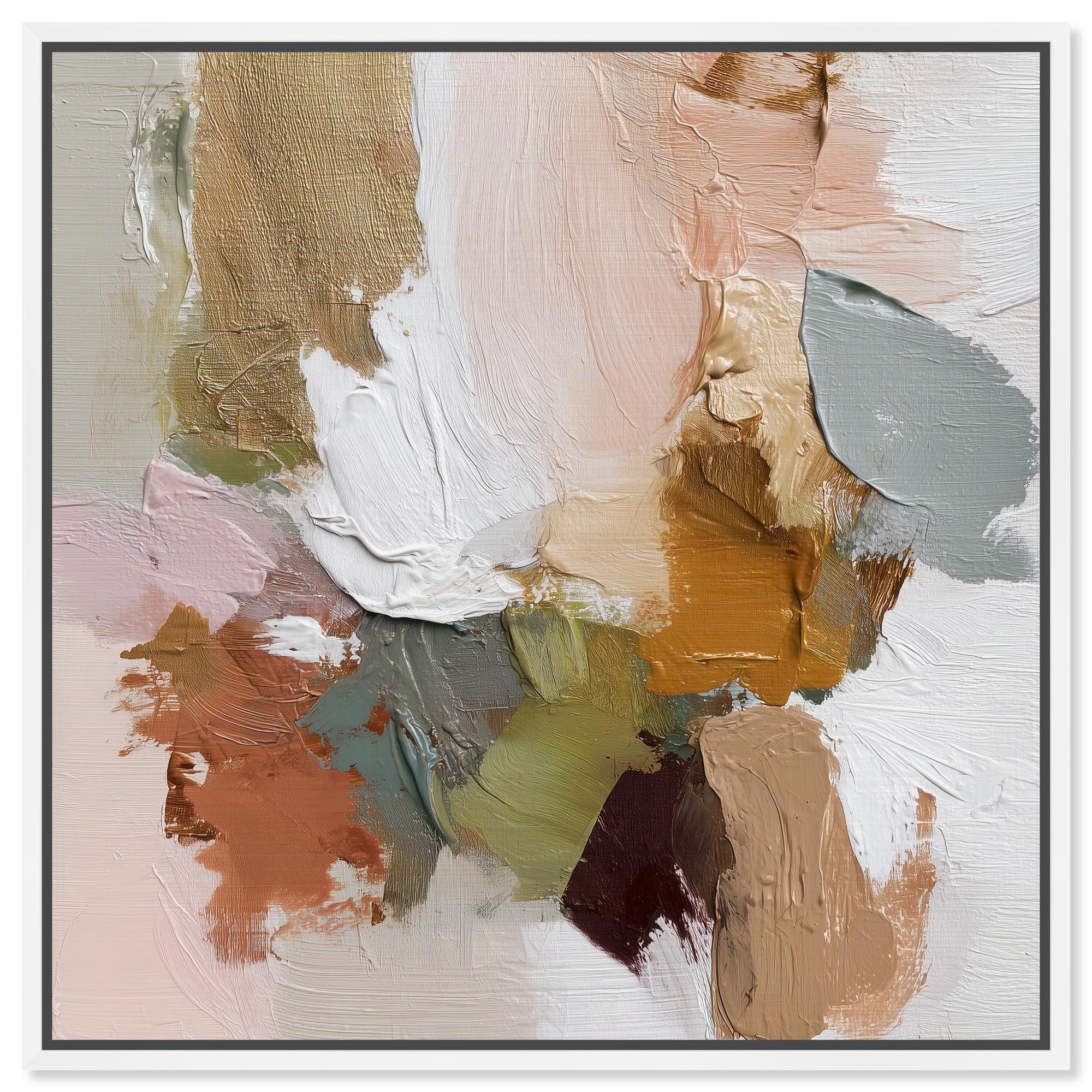 Swirl of Joy II Taupe Boho Wall Art Canvas Print by Art Remedy