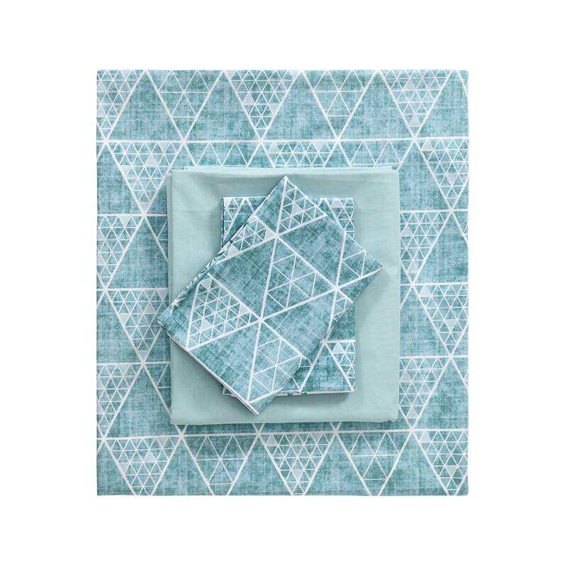SUSSEXHOME Mint Waives Full Size Duvet Cover Set, Hypoallergenic