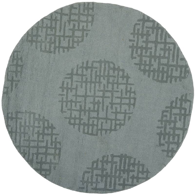 SAFAVIEH Handmade Impressions Madilyn Modern Wool Rug - 5' Round - Grey - Round