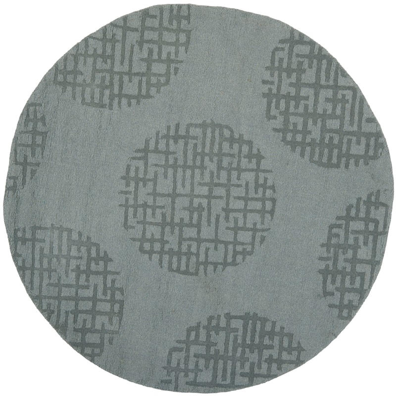 SAFAVIEH Handmade Impressions Onela Modern Wool Rug - 5' Round - Grey