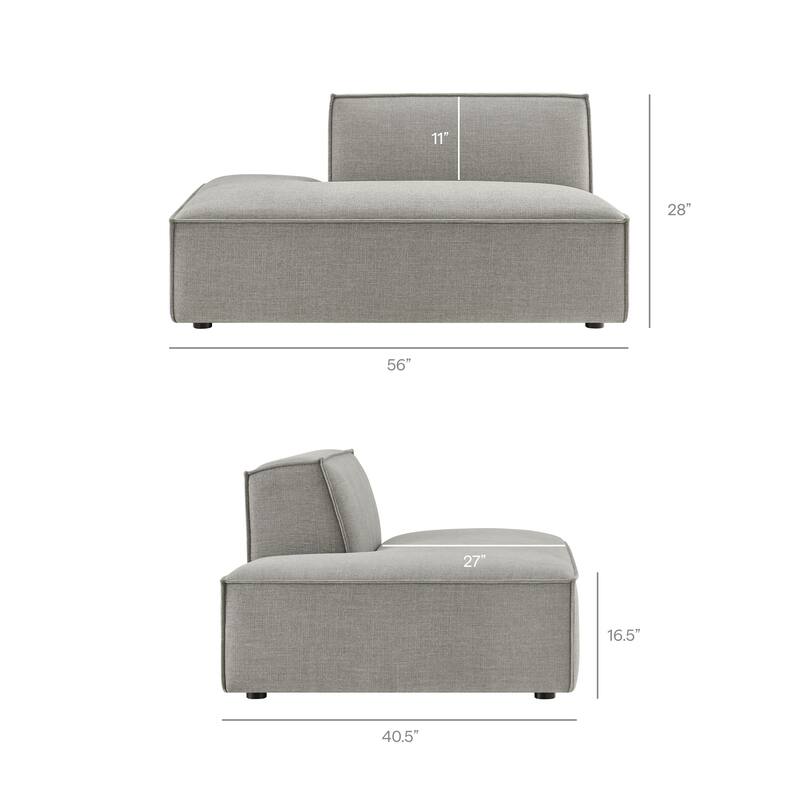 Restore 4-Piece Performance Fabric Upholstered Modular L-Shaped Sofa