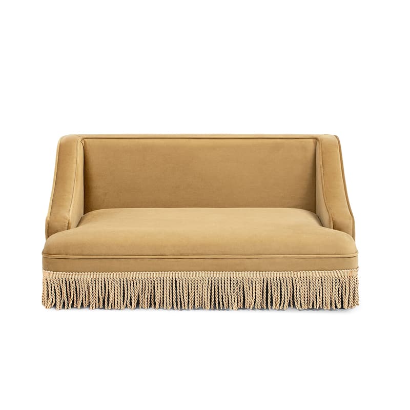 Jennifer Taylor Home Duchess 33" Medium Princess Pet Bed Sofa with Fringe Skirt