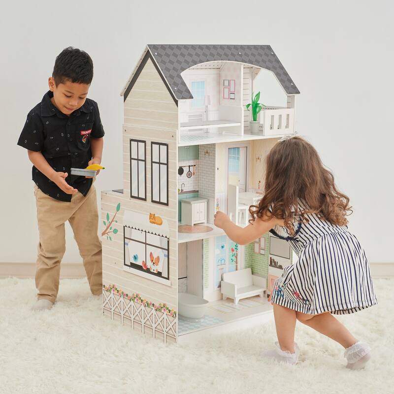Teamson Kids Wonderland Ariel 2-in-1 Dollhouse Play Kitchen Set