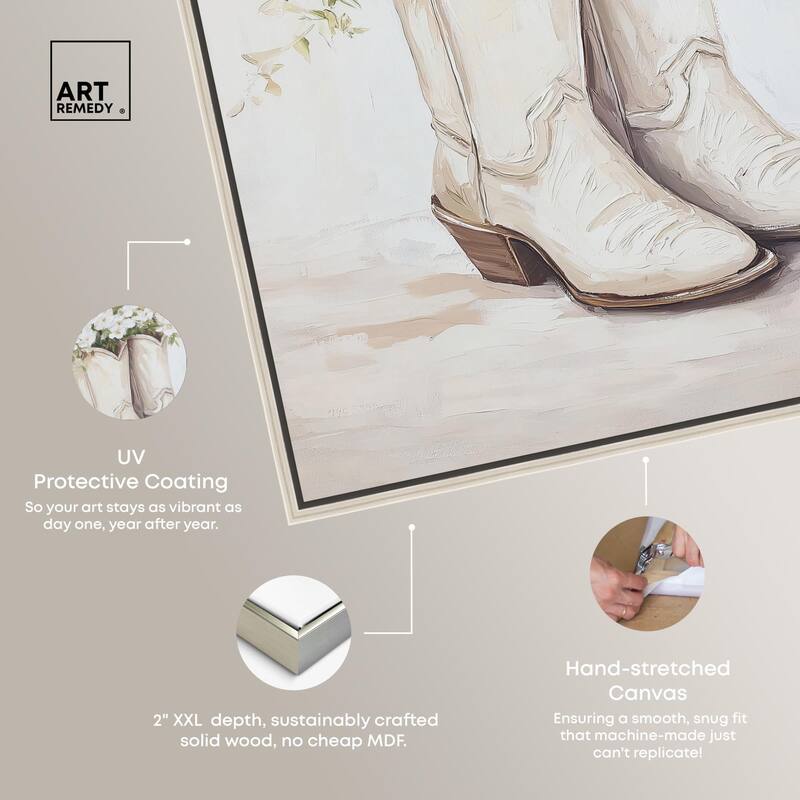 Prairie Bloom Boots Canvas by Art Remedy