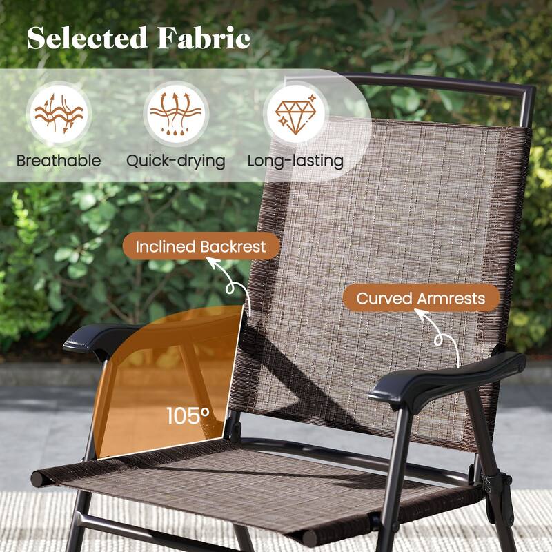 3 Pieces Modern Compact Patio Table with 2 Folding Chairs Set and Umbrella Hole for Small Spaces - 22" x 25.5" x 37"