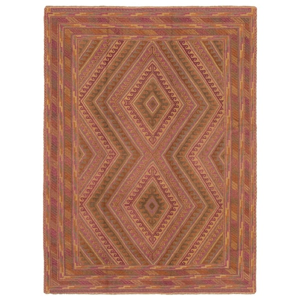 slide 2 of 9, ECARPETGALLERY Hand-knotted Tajik Caucasian Purple Wool Rug - 6'7 x 8'9 Purple - 6'7 x 8'9