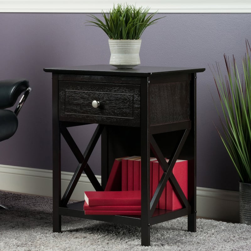Xylia Accent Table, Nightstand, Coffee - 18.9"W x 14.9"D x 25"H