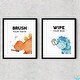 preview thumbnail 3 of 4, Watercolor Decor Bathroom Wall Art Prints