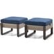 preview thumbnail 5 of 19, Cozywor 2-Piece Wicker Outdoor Patio Ottoman with Steel Frame and Cushions
