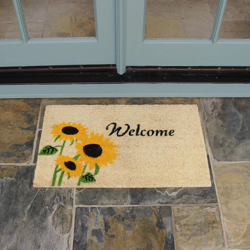 Rubber-Cal Welcome "Floral Door Mat" Kit - 18" x 30" - 3 Doormats
