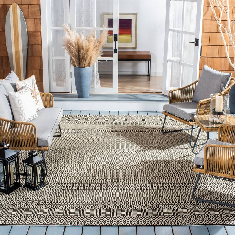 SAFAVIEH Courtyard Velia Indoor/ Outdoor Waterproof Patio Backyard Rug