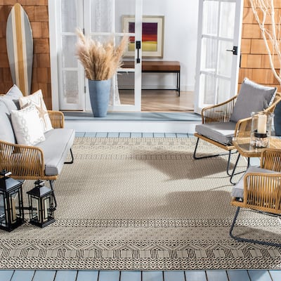 SAFAVIEH Courtyard Velia Indoor/ Outdoor Waterproof Patio Backyard Rug