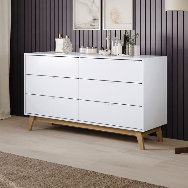 Hartford 6 Drawer Dresser - White/Light Brown - Bed Bath & Beyond - 37050759 Hartford 6 Drawer Dresser - White/Light Brown - Bed Bath & Beyond - 37050759