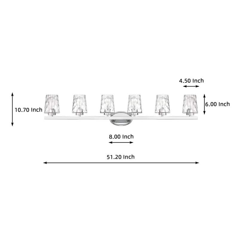 Acroma Modern Bathroom Vanity Light Art Glass Wall Sconce