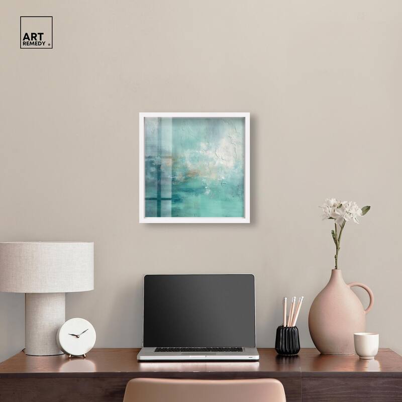Green Blue I Shadowbox by Art Remedy