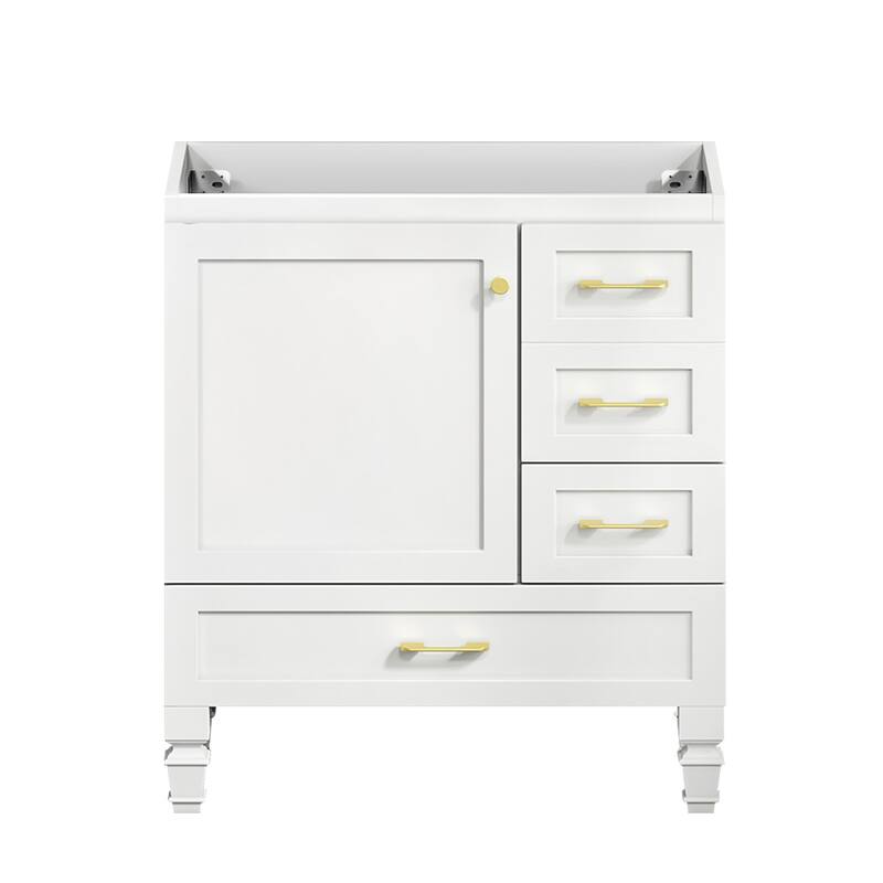 30" Bathroom Vanity. Abundant Storage Cabinet -1 Soft close doors and 3 drawers