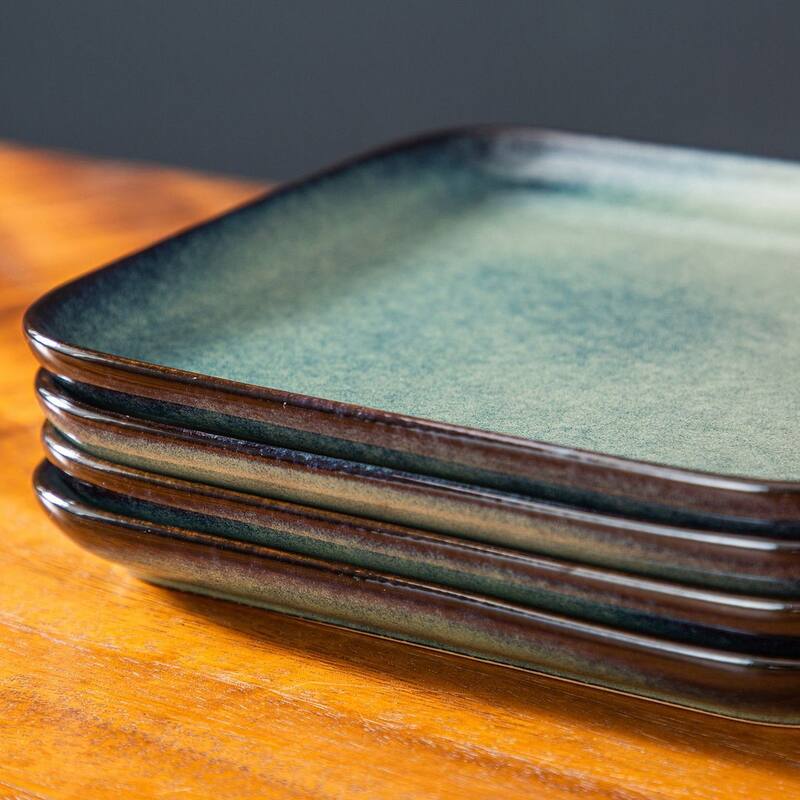 vancasso Stern Reactive Glaze Stoneware Dinnerware Set, Service for 4