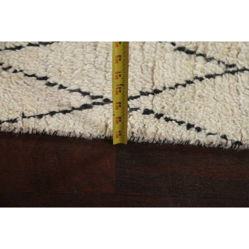 Trellis Moroccan Oriental Wool Area Rug Hand-knotted Home Decor Carpet - 8'0" x 10'5"