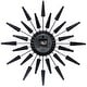 preview thumbnail 2 of 5, Satellite Starburst Mid-Century Modern Large 23 inch Wall Clock by Infinity Instruments - 23 x 2 x 23